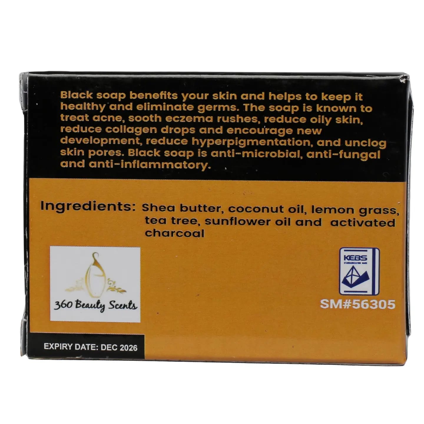 Activated charcoal soap