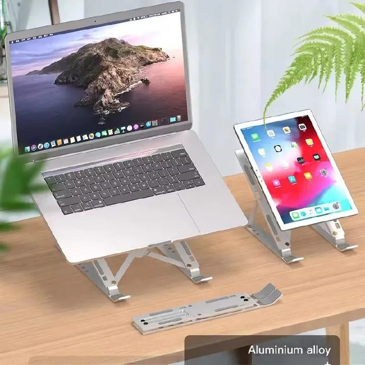 Portable Laptop Stand Aluminium alloy/ABS Foldable Notebook Support Base Holder 6-hole/10-hole height adjustable for Laptop & Tablet Accessories