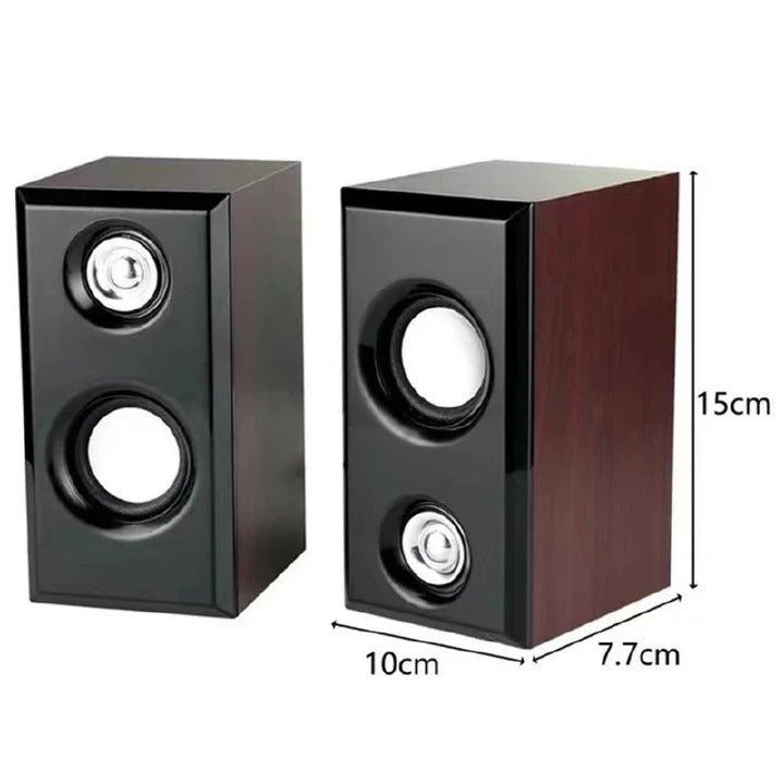Wooden Enclosure Cabinet Multimedia Powered Desktop Passive Bookshelf Computer Speakers HIFI Stereo Retro Speakers