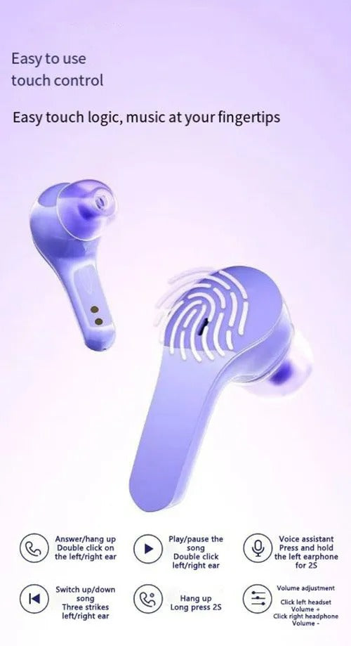 SZ39 Wireless Earphone Transparent ENC Noise Reduction Game Headphone Long Battery Life BT call 5.3 Headset With Breathing Lights