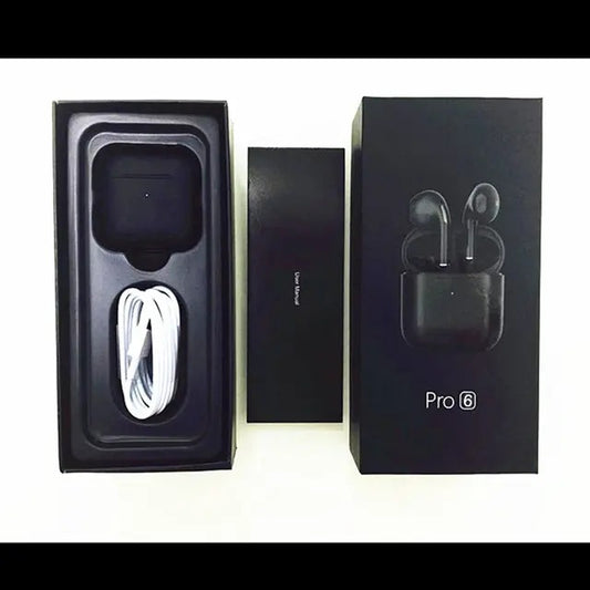 Upgrade MINI Pro6 TWS Wireless Bluetooth Earphones Waterproof Music Business Earbuds Work on all Smartphones for Android&ios