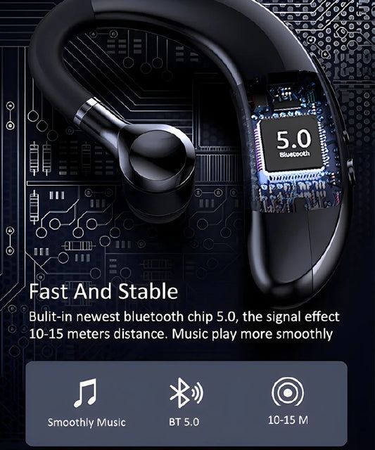 Wireless Bluetooth-compatible 5.0 Earphones Single Ear Hook Business Stereo Headphones Headset Handsfree Sports Earphone