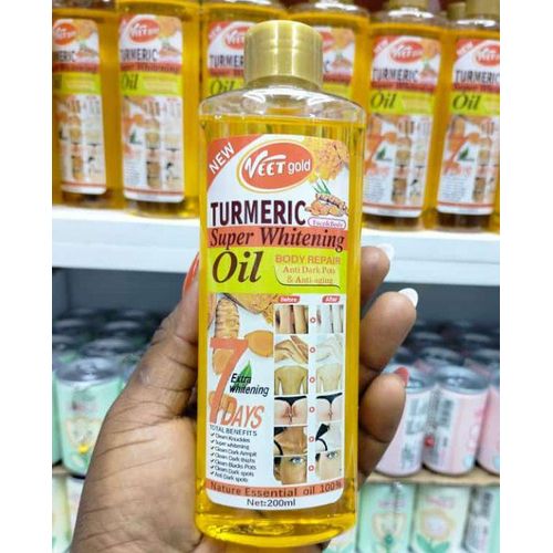 VEET GOLD 4 in 1 Tumeric Set: Tumeric Super Whitening Soap + Tumeric Toner + Tumeric Super Whitening Body oil +Tumeric Super Whitening Body Cream