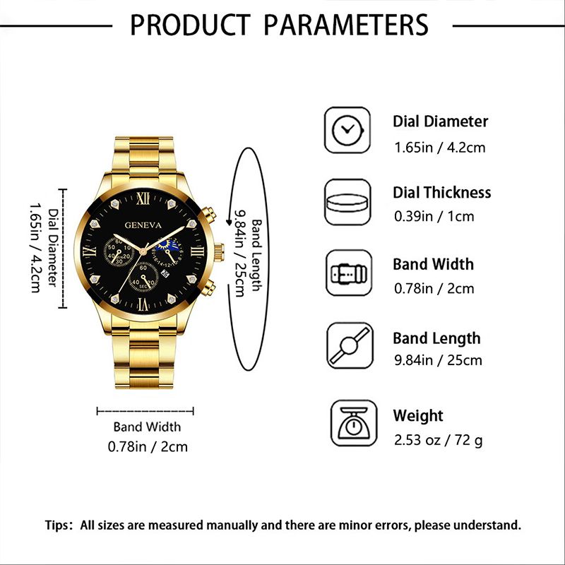 Mens Fashion Business Quartz Watch Fashion Fake Three Eye Six Pin Calendar Men Watch Stainless Steel Belt Men Watches