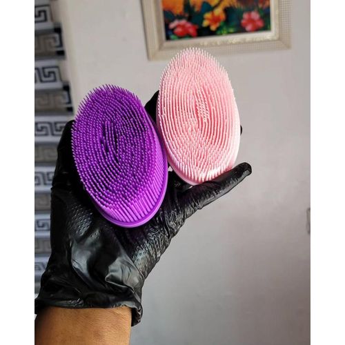 Silicon 3 PCs Of Silicone Exfoliating, Scrubbing & Massaging Body Bath Brush