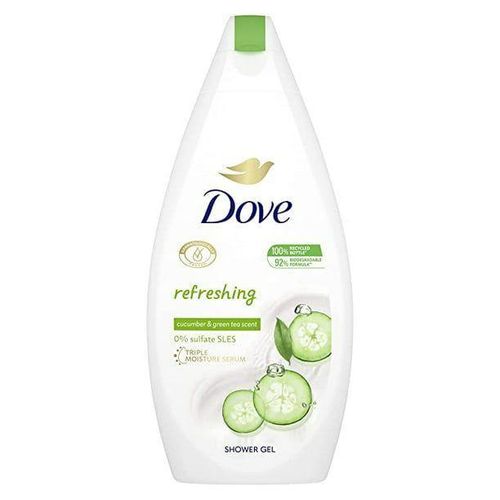 Dove 3 In 1 SHOWER SET : Shower Gel + Beauty Cream Bar +(FREE GIFT A Pair Of Exfoliating Gloves)