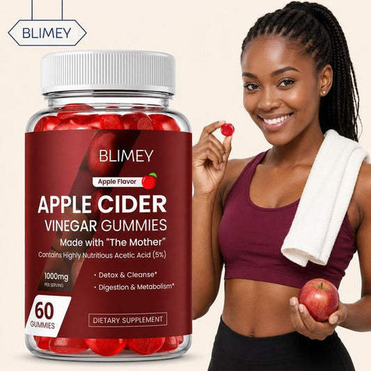 Apple Cider Vinegar Gummies 1000mg with The Mother, 60 Gummies, Apple Flavor, Vitamin C, B6, B12 & Folate, Easy-to-Chew Daily Wellness Supplement