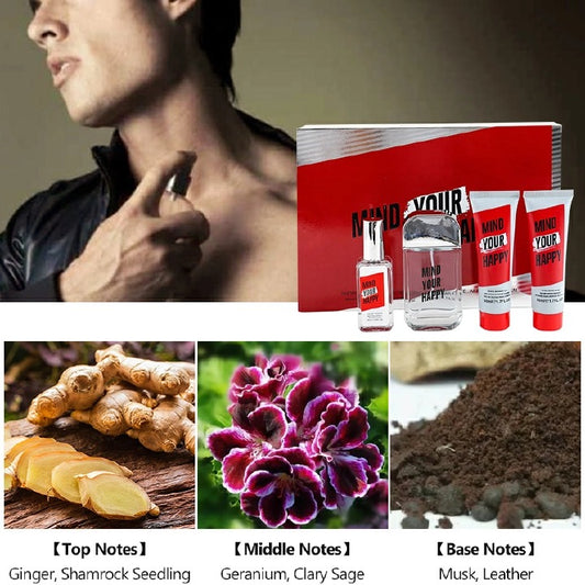 4-Piece Men Perfume Shower Gel After Shave Balm Set Fruity Fruity Fragrance Eau De Parfum