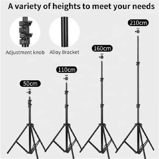 10 inch Led Ring Light Profissional Selfie Ringlight Makeup Lamp Video Studio with Tripod 2.1M tripod Stand for Selfie Live Stream/Makeup/Youtube/Tiktok Video