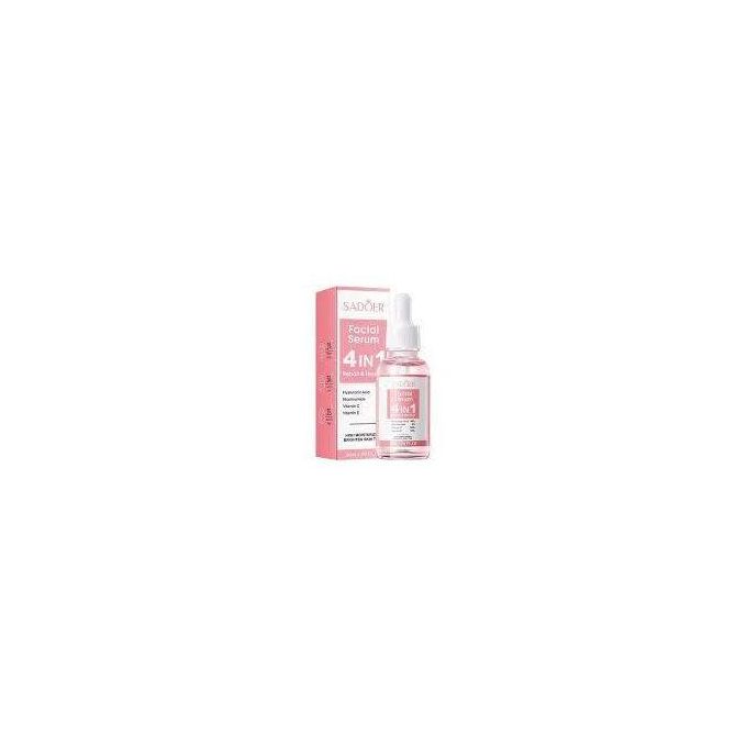 4 In 1 Facial Serum, 10% Hyaluronic Acid, 5% Niacinamide, 30% Vitamin C, 10% Vitamin E,