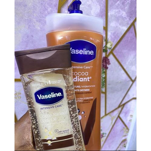 Vaseline 2 in 1 GLOWING SET: Cocoa Radiant UV Body Lotion + Cocoa Radiant Body Oil