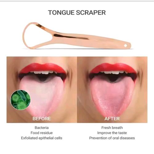 Dental 360 3 pcs set Tripple action tongue scraper reusable oral health cleaning brush