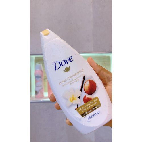 Dove 5 in 1 BODYCARE SET: Purely pampering body wash + Pampering care body lotion + Vaseline cocoa radiant body oil + Victoria's secret Vanilla lace fragrance mist + Original anti-sperant deo spray