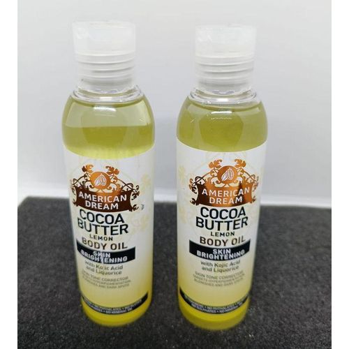 American Dream 1 Pc: Cocoa Butter Lemon Body Oil With Kojic