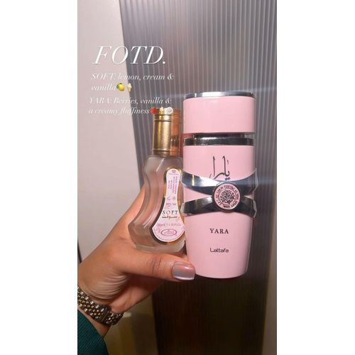 Latafa 2 in 1 Perfume Combo Set : Yara Original Pink Perfume + Soft Perfume