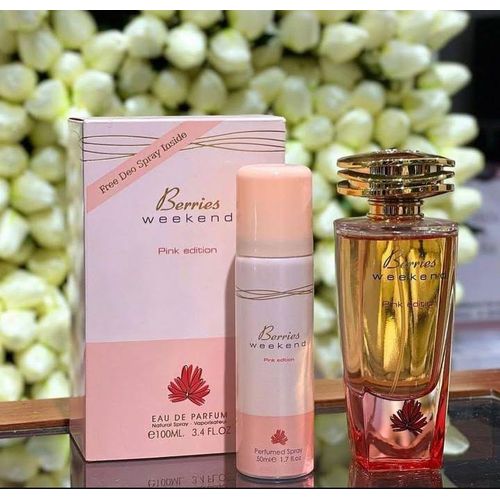 Pink Edition Berries Weekend Perfume + ( Free deo spray )