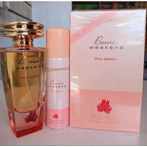 Pink Edition Berries Weekend Perfume + ( Free deo spray )