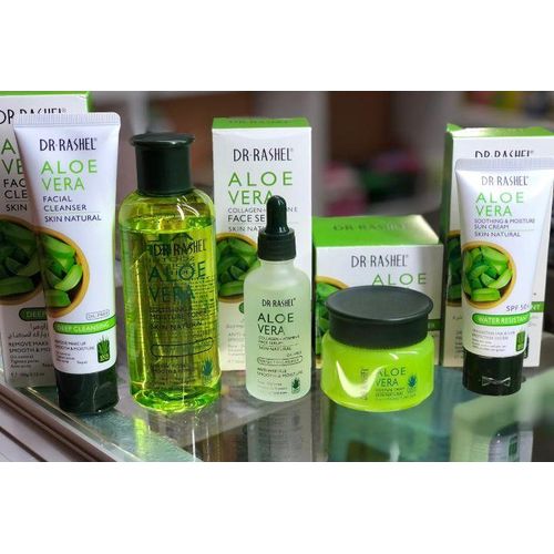 DR RASHEL 5 in 1 Aloe Vera Skincare Package ( Cleanser>Toner>Serum>Cream>Suncream)
