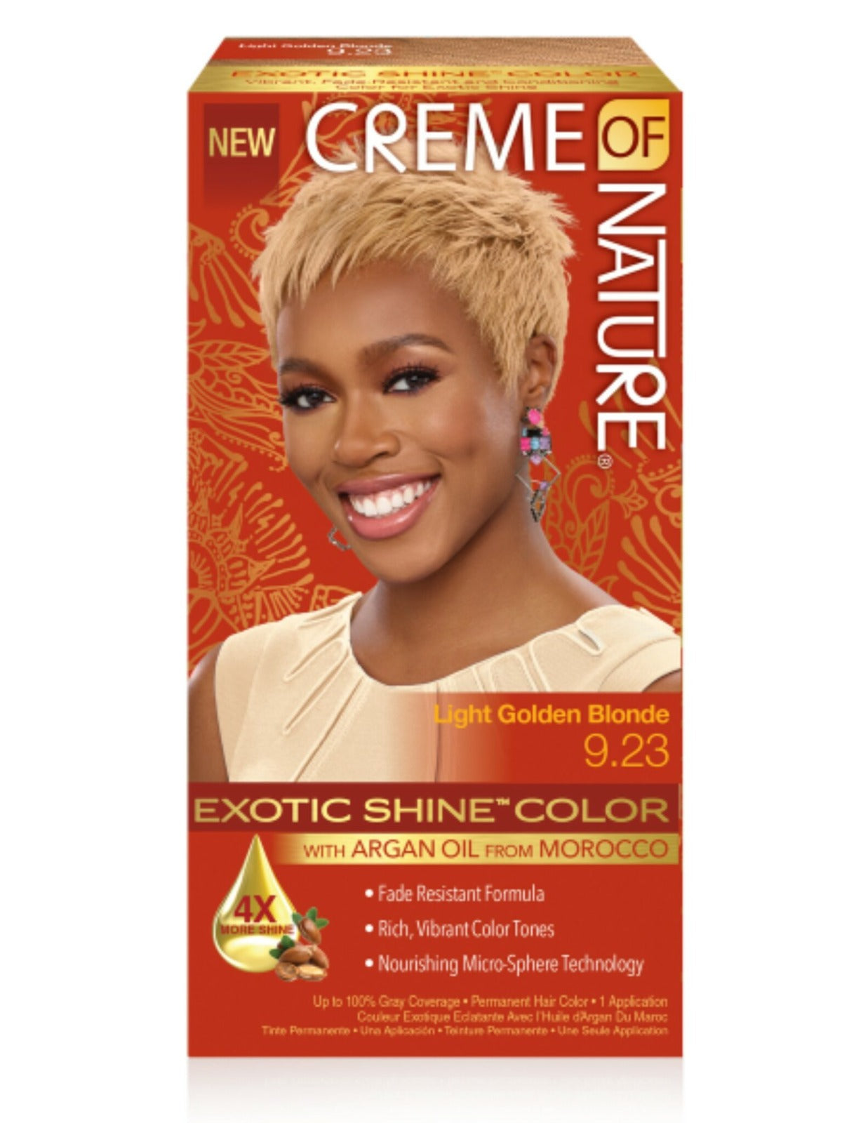 Creme of Nature Exotic Shine color with Argan Oil – Light Golden Blonde (9.23)