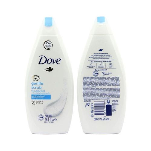 Dove 2 in 1 SELFCARE PACKAGE: Restoring Care Body Lotion + Gentle Scrub Body Wash