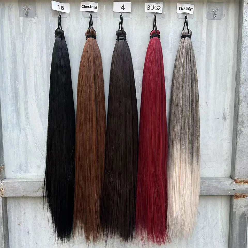 Magicae 300grams 3Pcs 28Inches Straight Crochet Braids Blond 27/613 Ombre Brown 6# Sliver 60# Gray High Synthetic Hair For Women