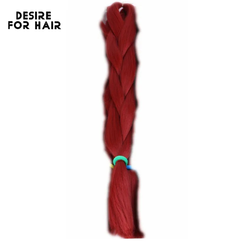 Desire for Hair High Temperature Synthetic Braiding Hair 24inch 60cm Long 100+ Colors in Stock to make dreadlocks braids
