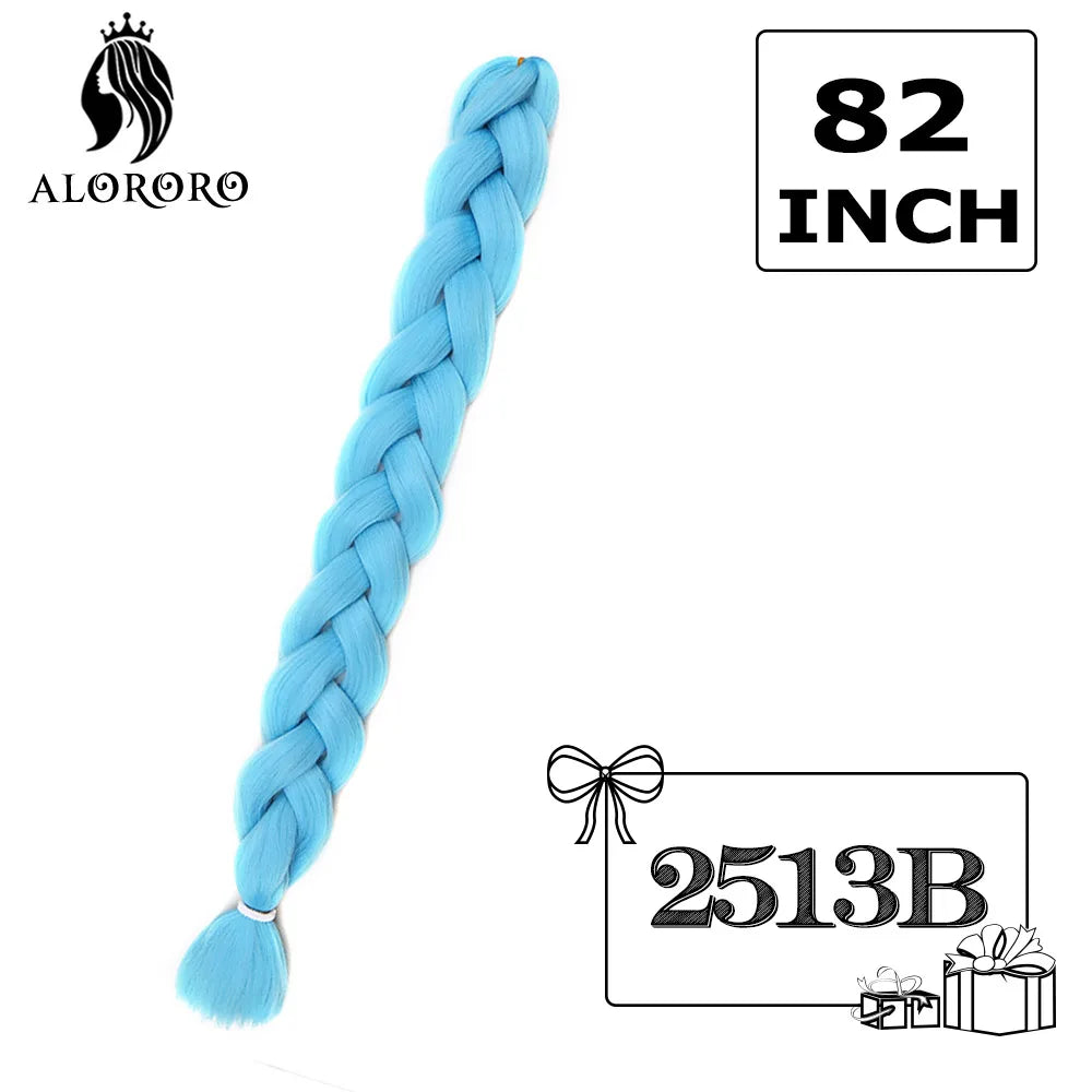 Alororo Synthetic Jumbo Braid Hair 82 Inch African Fake Hair High Temperature Fiber Braiding Hair Extensions for Women
