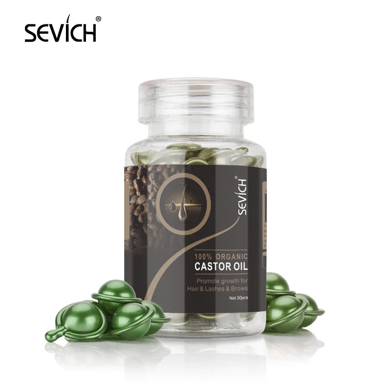 Sevich 30Pcs/bottle Ginger Anti-Hair Loss Capsules Hair Growth Conditioning Oil Vitamin Repair Dry Hair Scalp Care Products