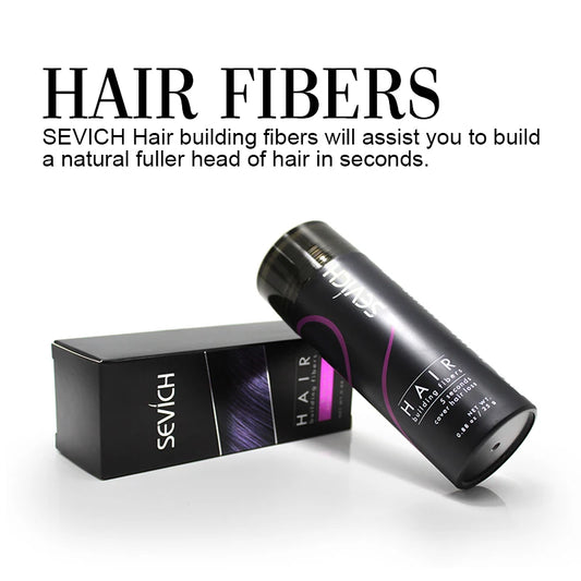 Sevich 2pcs/lot Hair Fiber Set 25g Hair Building Fiber + Hair Holding Spray Keratin Powders Hair Regrowth Treatment Instant