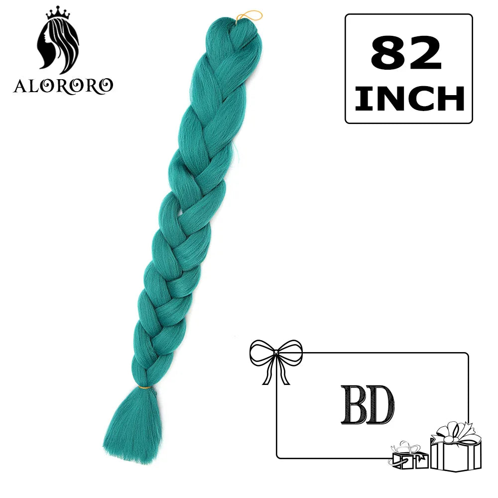 Alororo Synthetic Jumbo Braid Hair 82 Inch African Fake Hair High Temperature Fiber Braiding Hair Extensions for Women