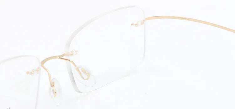 BCLEAR Fashion Lightness Unisex Eyeglasses Memory Titanium Alloy Rimless Optical Frame Flexible Prescription Spectacle Eyewear