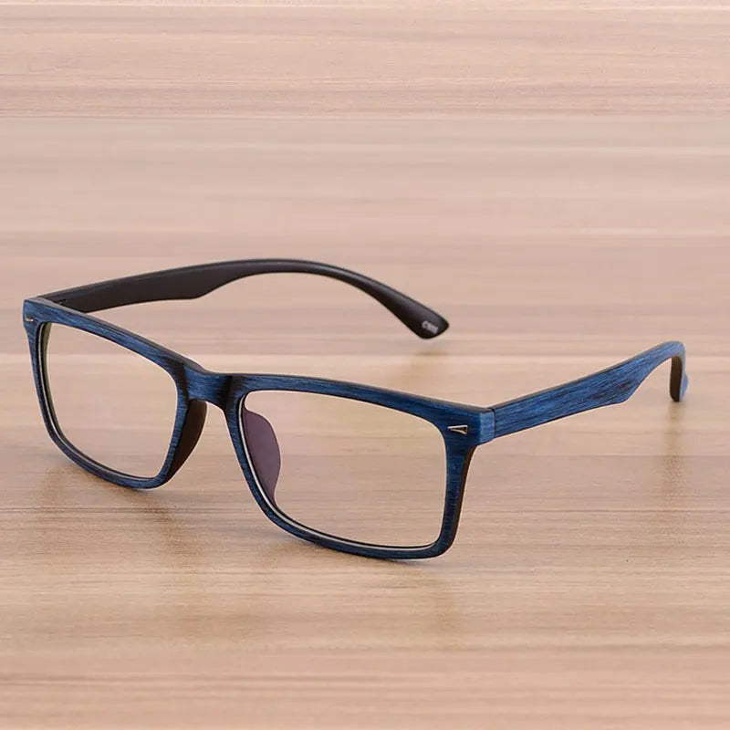 Reven Glasses Men and Women Unisex Wooden Pattern Fashion Retro Optical Spectacle Eyeglasses Glasses Frame Vintage Eyewear
