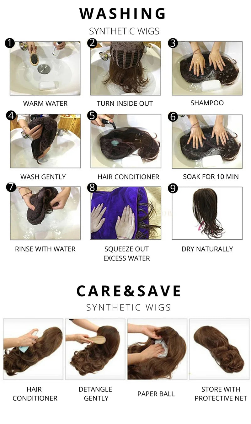 VICWIG Synthetic High Temperature Fiber Long Straight Wigs for Women Purple Gray Green Cosplay With Bangs