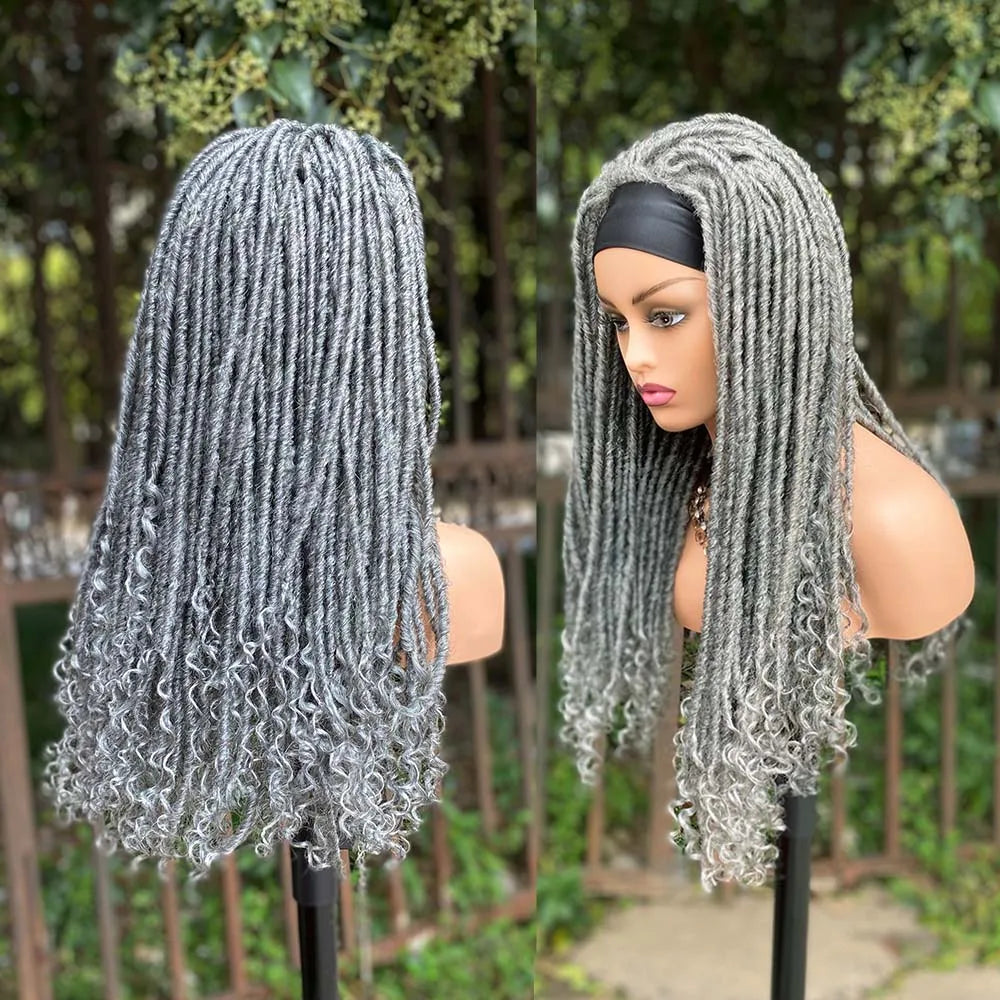 26 Inch Long Ombre Headband Dreadlock Wig Synthetic Hair Crochet Braid Wig Heat Resistant Wigs For Black Women Men In Daily