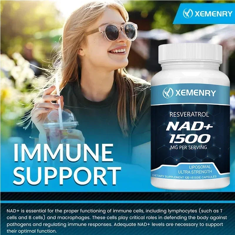 NAD + Resveratrol - Anti aging, Boost Energy, Promotes Cell Repair and Skin Health