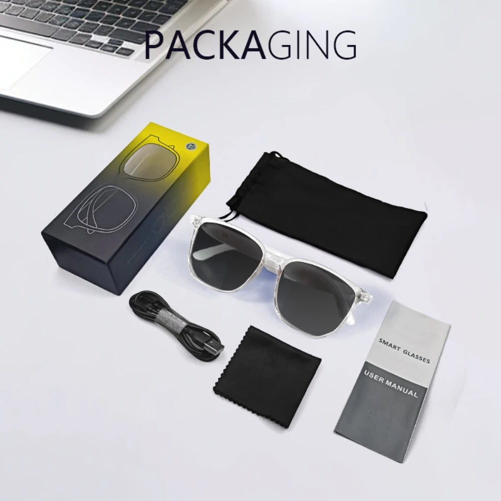 GS03 Upgrade Smart Glasses With Camera Video Recording AI Photo Recognition Bluetooth Call Translation Voice Assistant Glasses