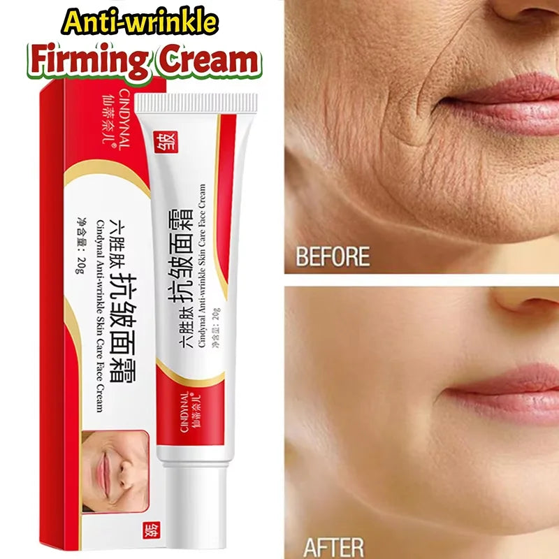 Six Peptide Wrinkle Remover Face Cream Instant Firming Lift Anti-Aging Fade Fine Lines Whitening Moisturizing Smooth Skin Care