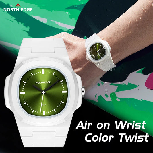 NORTH EDGE VOLT New Smart Watch Men Digital Watch Sports Swimming Fashion Simple Light Square Watch For Men Women Waterproof 50M