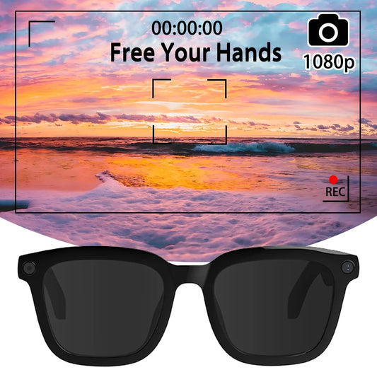 SENBONO 2025 AI Smart Glasses HD 1080P Camera Polarized Sunglasses Mini Camera Video Recorder 5MP Camera | Real-Time Translation