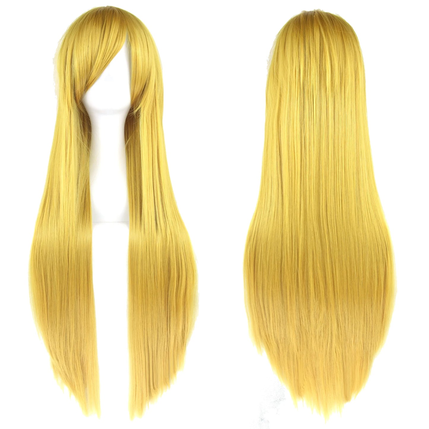 80cm Long Synthetic Hair White Purple Cosplay Wigs Party Black Hair for Women Straight Wig Hairpiece