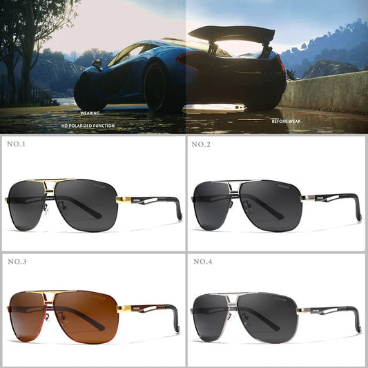 63-16 Metal Double Bridge Large Frame Polarized Sunglasses for Men Driving Reading Custom Prescription Glasses
