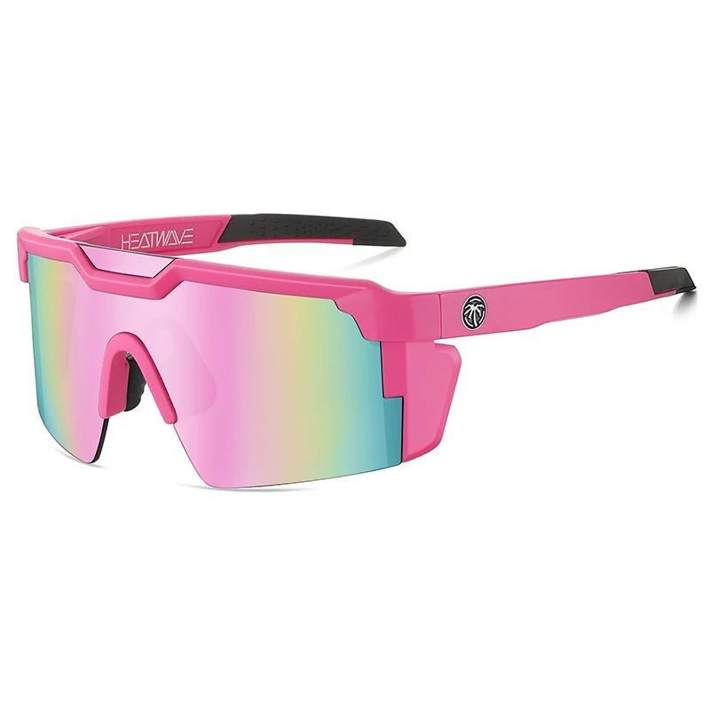 NEW High quality luxury Heat Wave brand sunglasses square Conjoined lens cycling Women men sun glasses UV400
