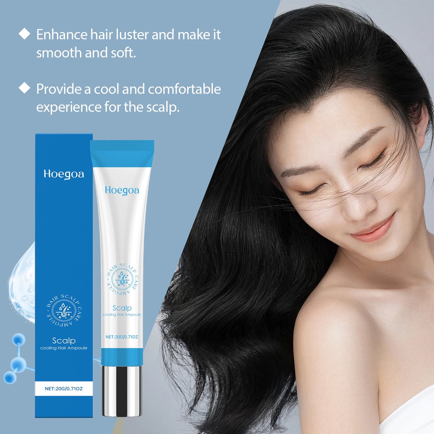 Hair Care Essential Oil Smooth Shine Anti-Frizz Hair Serum Promote Hair Growth Strengthening Nourishing Scalp Treatment Roller