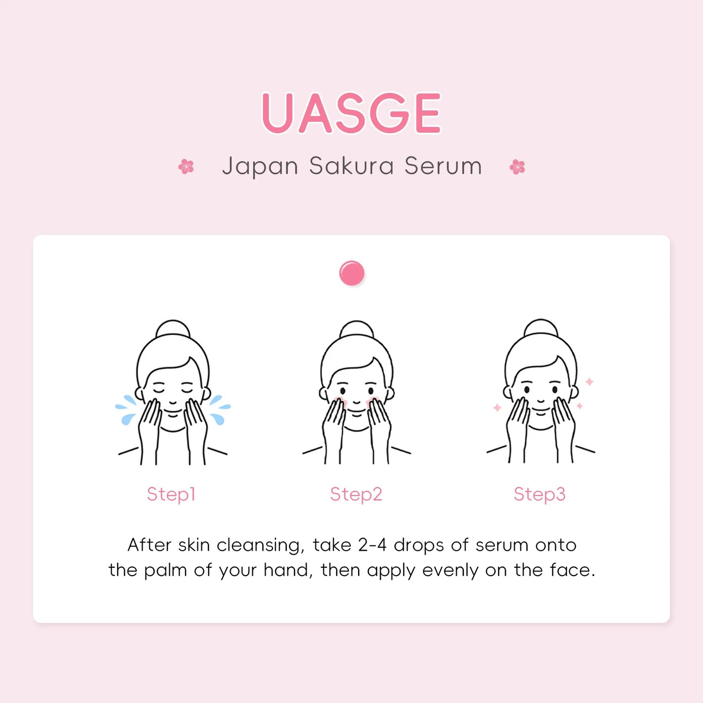 Sakura Whitening Face Serum Anti Aging Fade Fine Lines Tighten Pores Improve Melanin Pigment Dull Moisturizer Brighten Skin Care