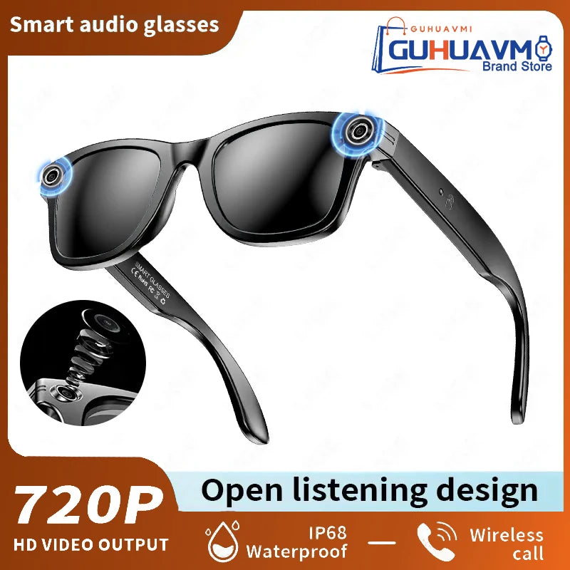 Outdoor 800W Pixel Photography Smart Glasses Men AI Translation Video Recording Voice Assistant Waterproof Fashion Glasses Women