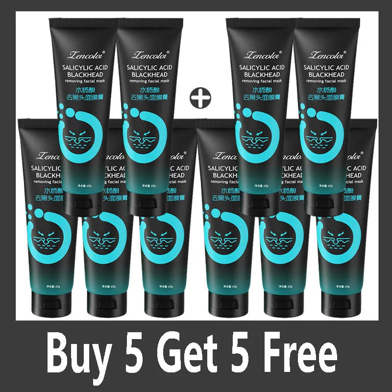 Bamboo Charcoal Fiber Mask Blackhead Removal Deep Cleansing Cleansing Exfoliating Mask Treatment Black Mask