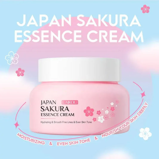 LAIKOU Japan Sakura Essence Cream Cherry Blossom Facial Cream Moisturizing Improving Dryness & Roughness Face Skin Care 60g