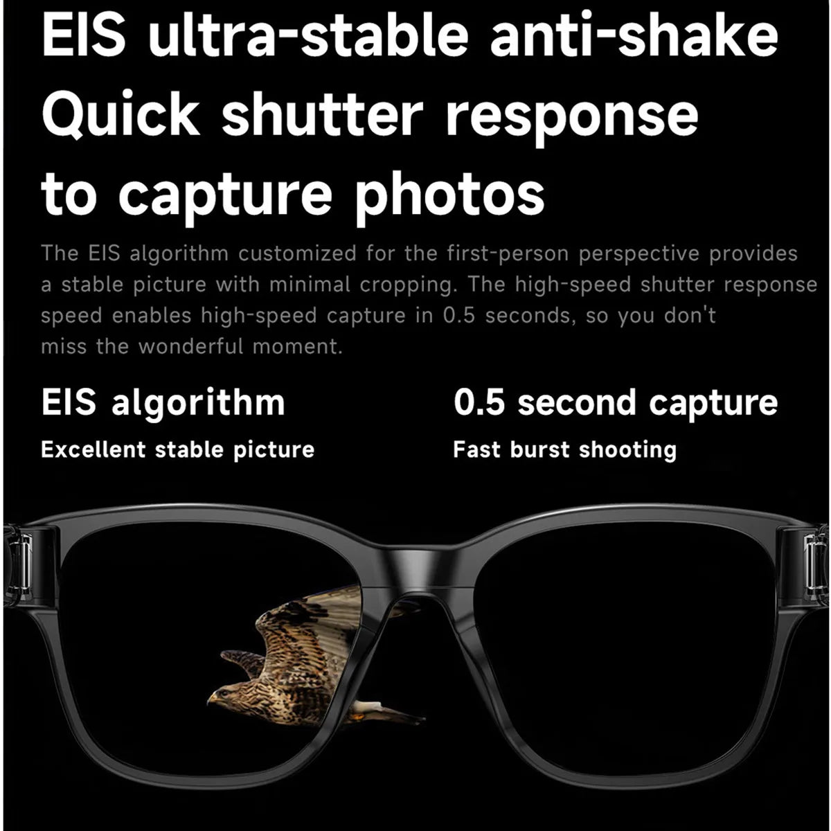 Smart Glasses Bluetooth with Video Camera Color-Change Lenses Prescription Lenses Wifi Transmission Photo 800W Camera AI Glasses
