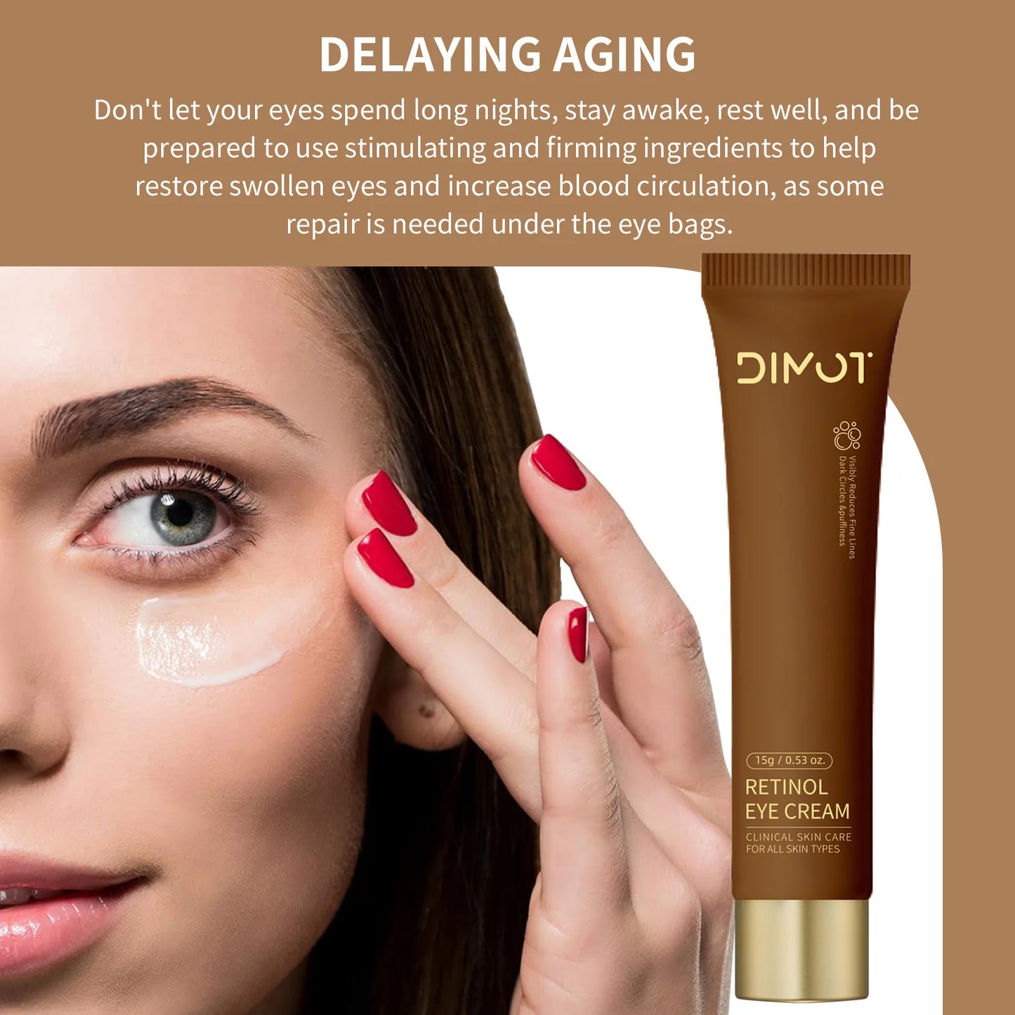 Dimot Retinol Face & Eye Cream Set Anti-Aging Moisturizer for Wrinkles Fine Lines & Dark Circles All Skin Types Hydrate & Repair