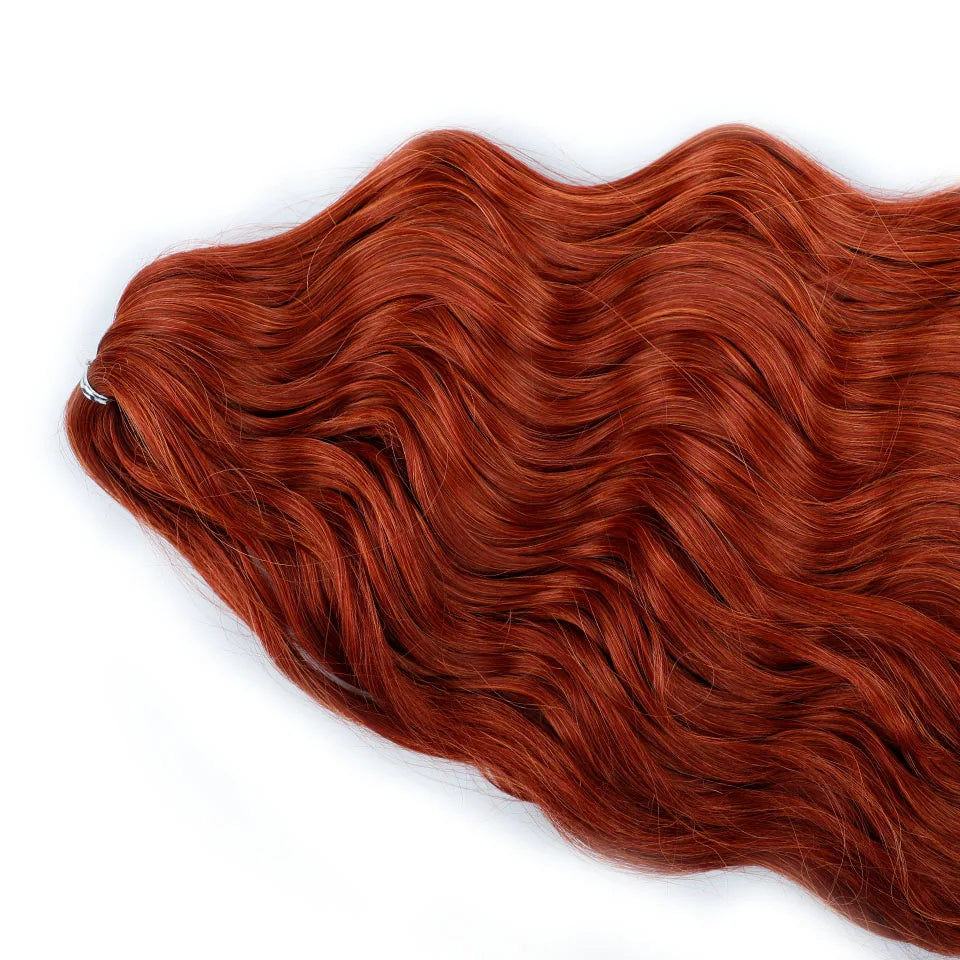 24 inches Body Deep Wave Crochet Braiding Pink Ombre Brown Hair Extensions Water Colored Braids Hair Blond Curly Hair Bundles